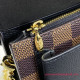 N60221 VAVIN CHAIN WALLET Damier Ebène Canvas (Black)