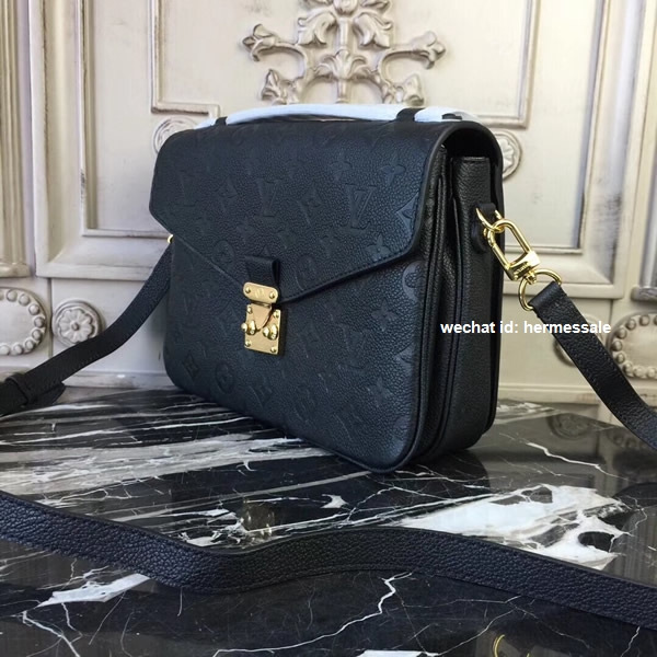 Louis Vuitton M41487 Pochette Metis Monogram Empreinte Leather Noir