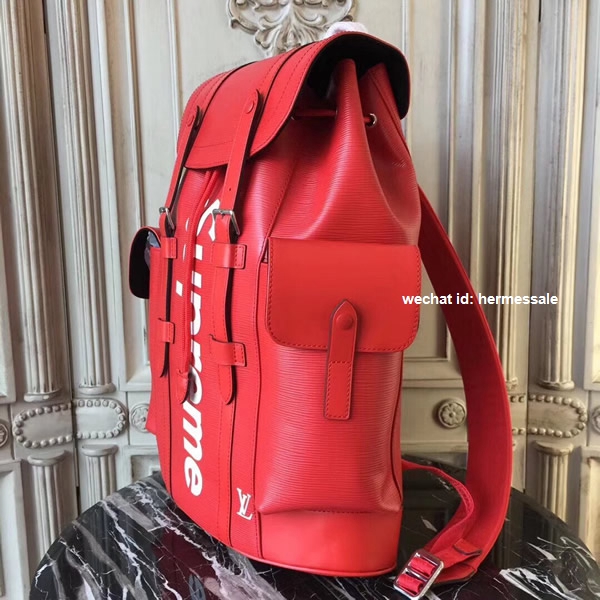 Louis Vuitton x Supreme Christopher Backpack Epi PM Red