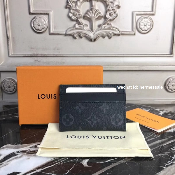Louis Vuitton M62170 Double Card Holder Monogram Eclipse Canvas