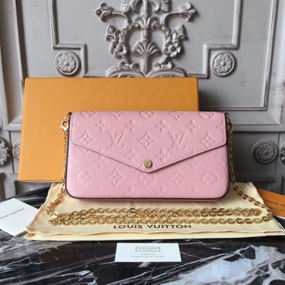 Louis Vuitton M67856 Luxury Monogram Leather Pochette Felicie Bag Pink