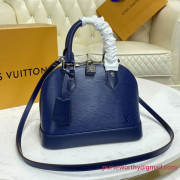 M40855 Alma BB Epi Leather Handbag (Indigo)