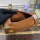 M21741 Side Trunk Fashion Leather Handbag (Tan)