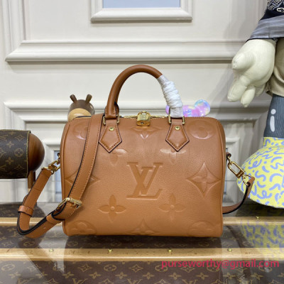 M46136 Speedy Bandoulière 25 Monogram Empreinte Leather (Cognac)