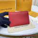 M63740 Capucines Compact Wallet Taurillon Leather (Scarlet)