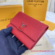 M63740 Capucines Compact Wallet Taurillon Leather (Scarlet)