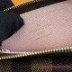 N60405 Card Holder Recto Verso Damier Ebene Canvas (Rose Ballerine)