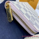 N63503 Zippy Wallet Damier Azur Canvas (Rose Ballerine)