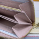 N63503 Zippy Wallet Damier Azur Canvas (Rose Ballerine)