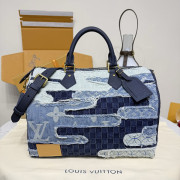 M15277 Speedy 40 Bandoulière Blue Denim (Authentic Quality)