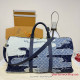 M26117 Keepall Bandoulière 50 Denim Boro Landscape (Authentic Quality)
