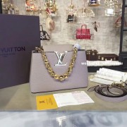 Louis Vuitton M42935 Capucines Mini Chain Taurillon Leather Taupe