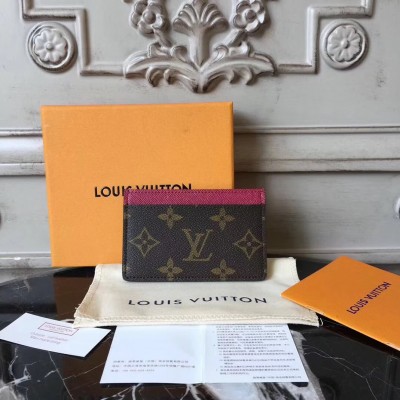 Louis Vuitton M60703 Card Holder Monogram Fuchsia