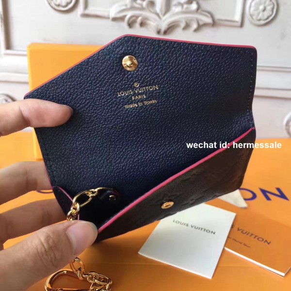 louis vuitton key pouch empreinte leather Louis Vuitton M62017 Key Pouch in Monogram Empreinte leather MARINE ROUGE