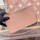 M46329 Neverfull MM Bicolor Monogram Empreinte Leather (Rose Trianon / Creme)