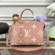 M46353 Petit Palais Bag Bicolour Monogram Empreinte Leather (Rose Trianon / Creme)