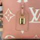 M46353 Petit Palais Bag Bicolour Monogram Empreinte Leather (Rose Trianon / Creme)