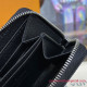 N63076 Zippy Coin Purse Vertical Damier Graphite Canvas