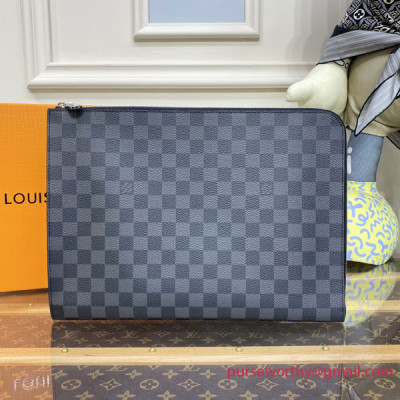 N64437 Pochette Jour GM Damier Graphite Canvas