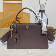M12927 Capucines MM Souple Chocolate Brown (Authentic Quality)