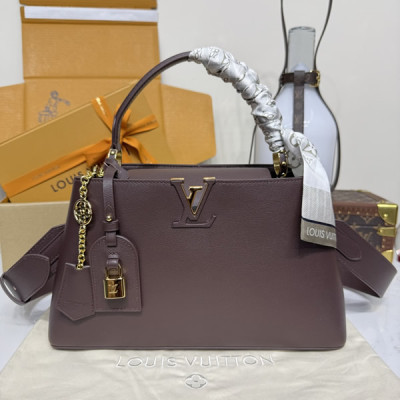 M12927 Capucines MM Souple Chocolate Brown (Authentic Quality)