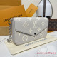 M14227 Pochette Félicie Brume Gray / White Quartz (Authentic Quality)