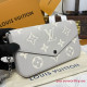 M14227 Pochette Félicie Brume Gray / White Quartz (Authentic Quality)