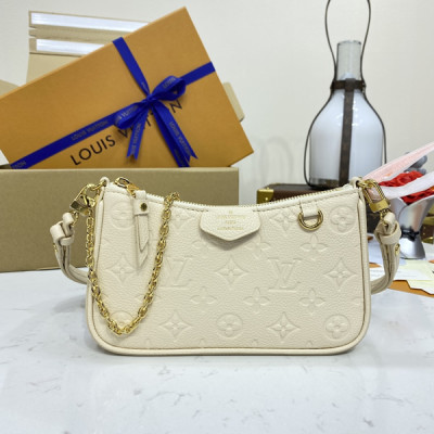 M81066 Easy Pouch On Strap Crème White (Authentic Quality)