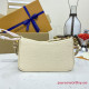 M81066 Easy Pouch On Strap Crème White (Authentic Quality)