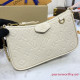 M81066 Easy Pouch On Strap Crème White (Authentic Quality)