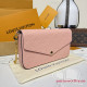 M82608 Félicie Pochette Rose poudré Pink (Authentic Quality)