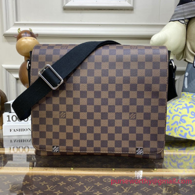 N41032 Louis Vuitton District MM Damier Ebene Canvas