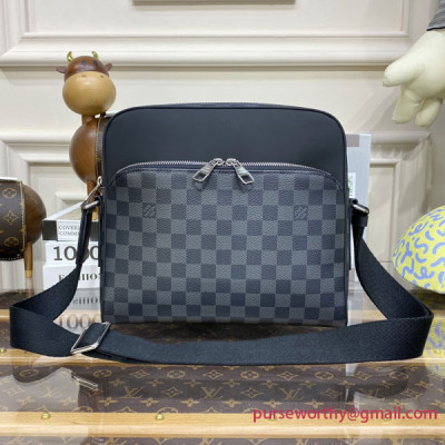 N41408 Louis Vuitton Dayton Reporter PM Damier Graphite Canvas