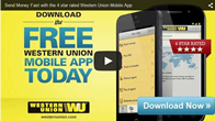 Send Money Fast with the 4 star rated Western Union Mobile App